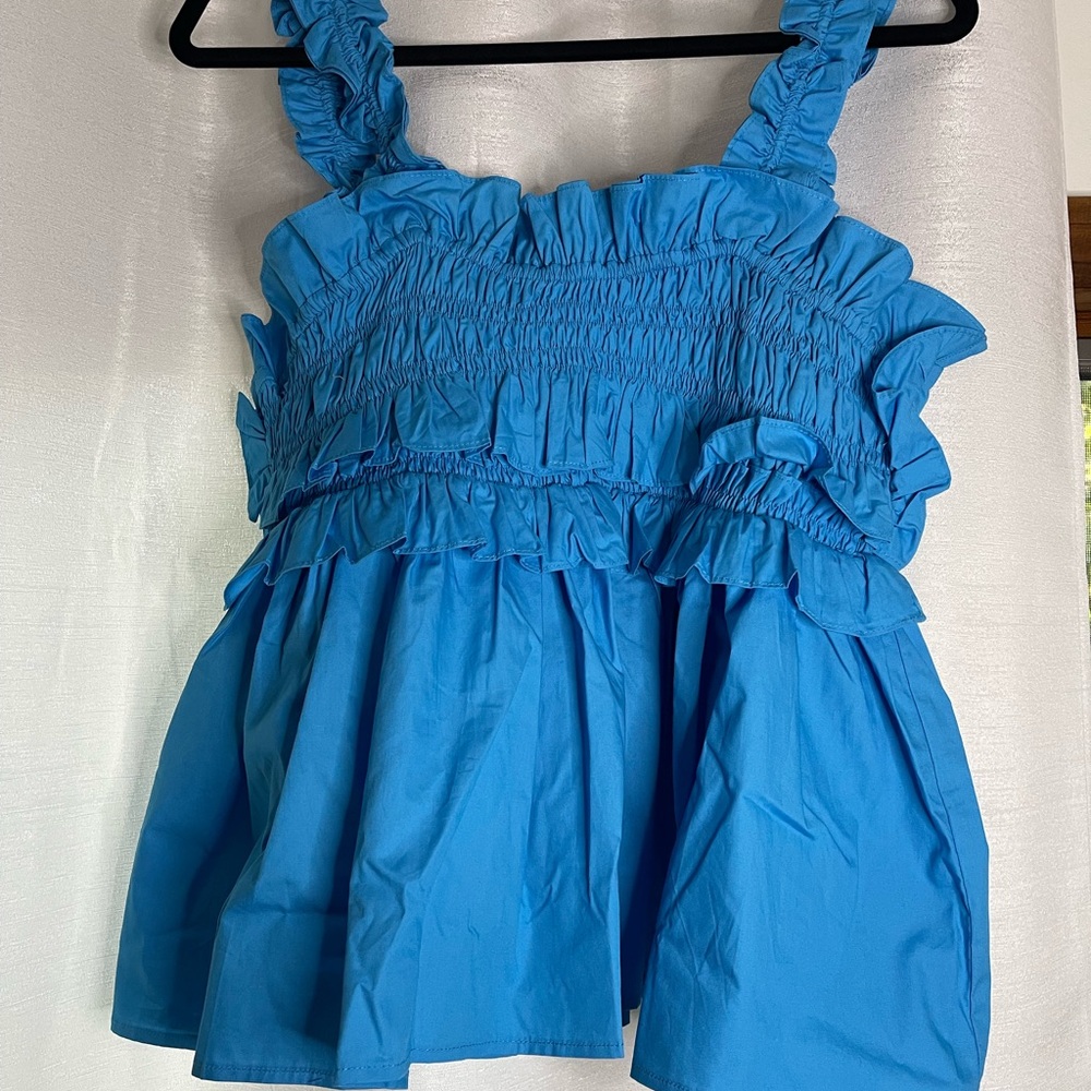 Pink Lily Aqua Pleated Blouse